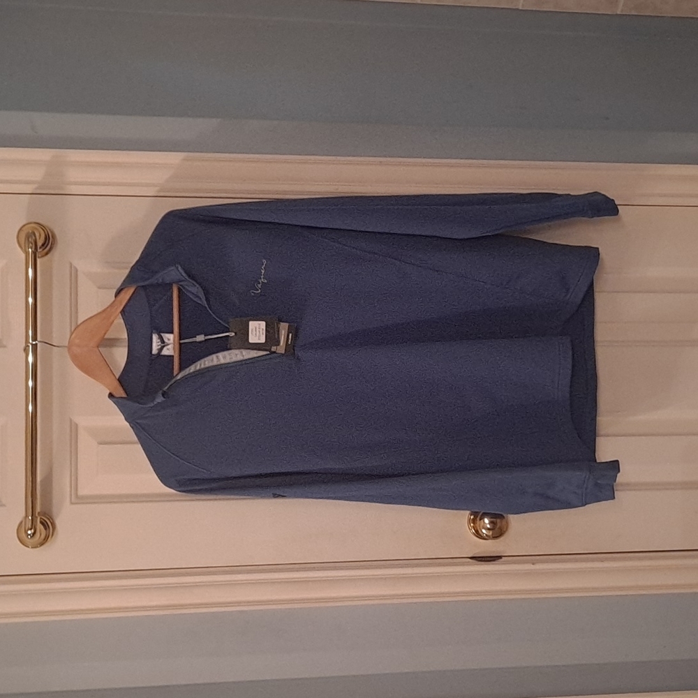 Mens 1/4 zip Level Wear/Vaquero County Club Medium Stellar Blue Pullover New Wit